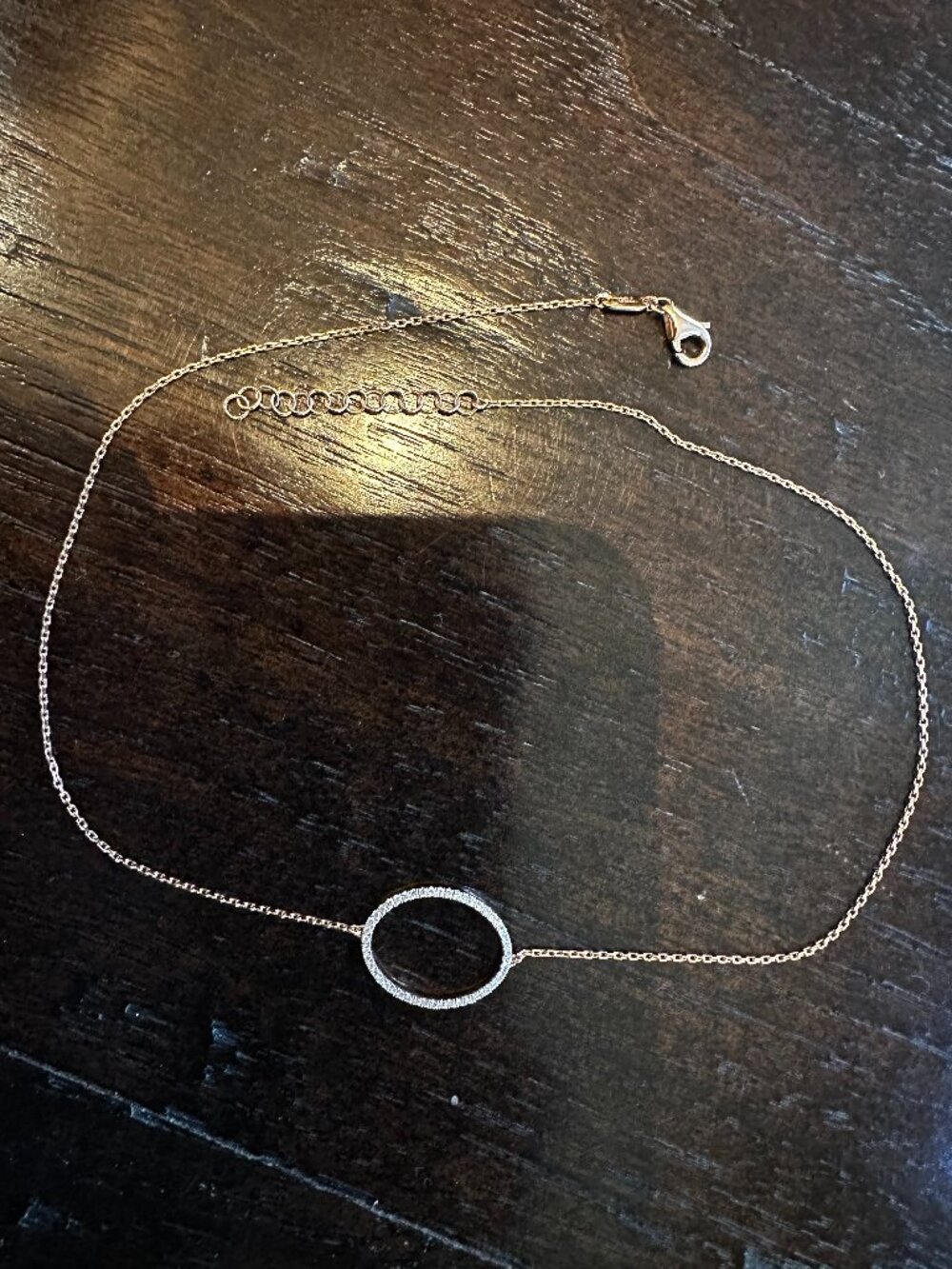 AS29 Rose Gold Oval Diamond Choker